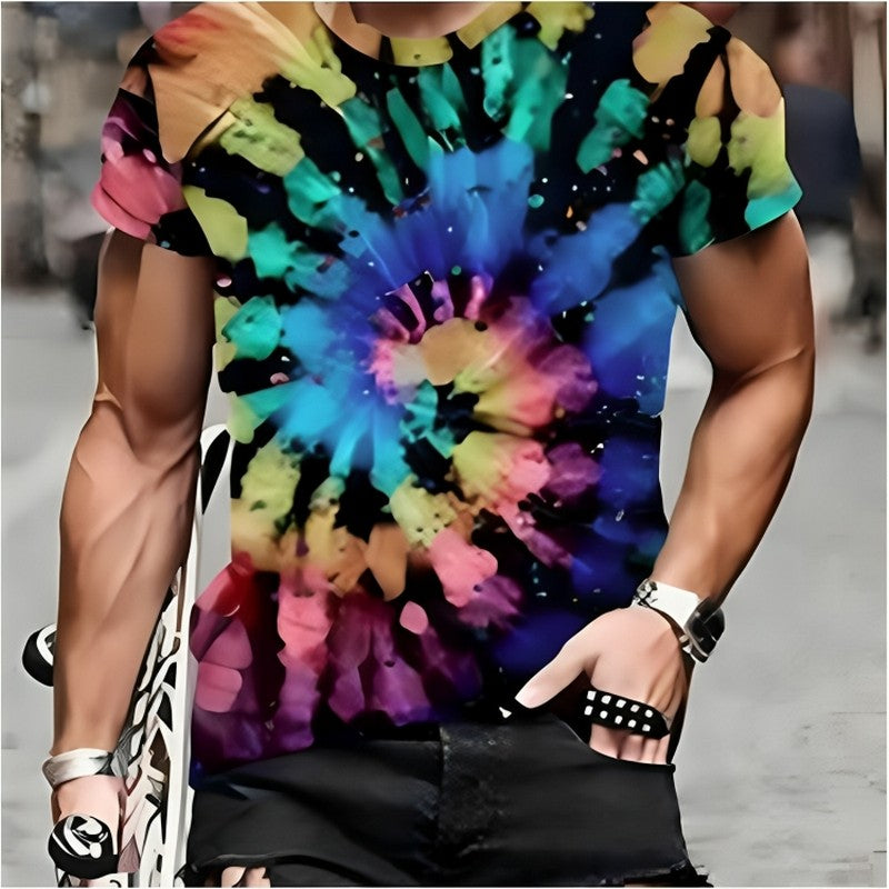 200 GSM 50/50 Cotton Tie Dye Men's Bulk T Shirt