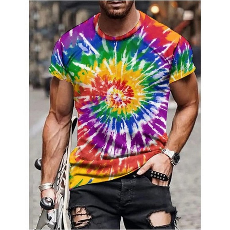 220 GSM 50/50 Cotton Fashion Tie Dye Men's Bulk T Shirt