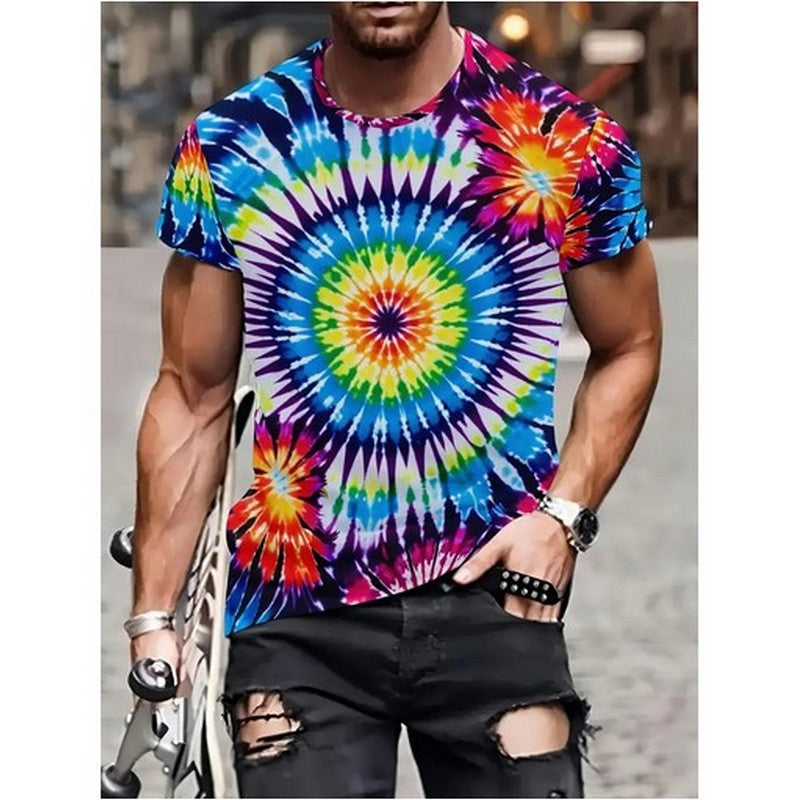 220 GSM 50/50 Cotton Fashion Tie Dye Men's Bulk T Shirt