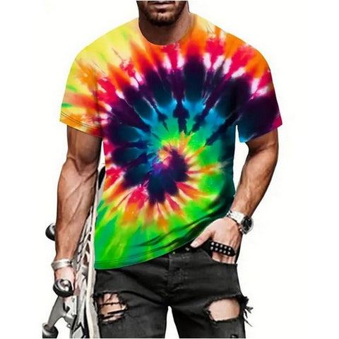 220 GSM 50/50 Cotton Fashion Tie Dye Men's Bulk T Shirt