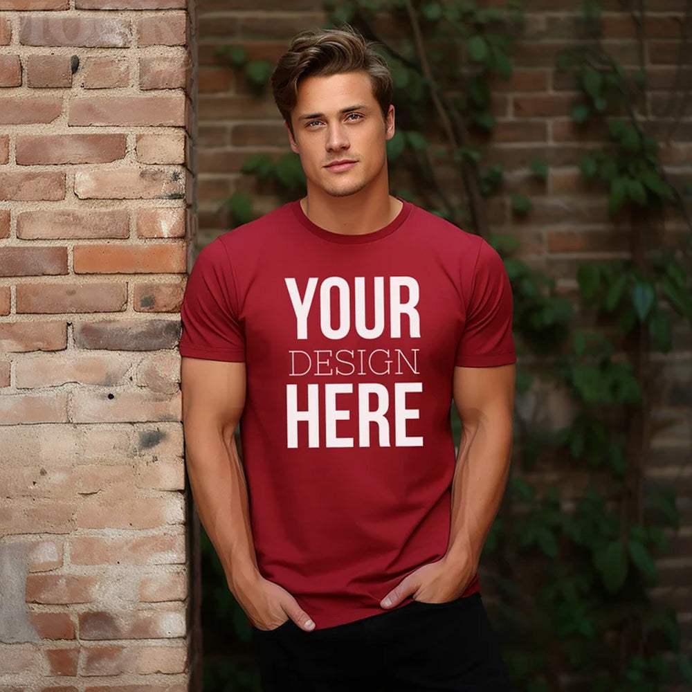 180 GSM 100% Premium Card Cotton Men's Bulk T Shirt