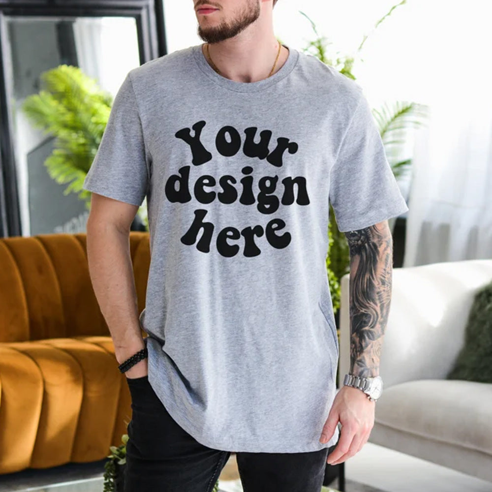 160 GSM 50/50 Blend Premium Cotton Men Bulk T Shirt