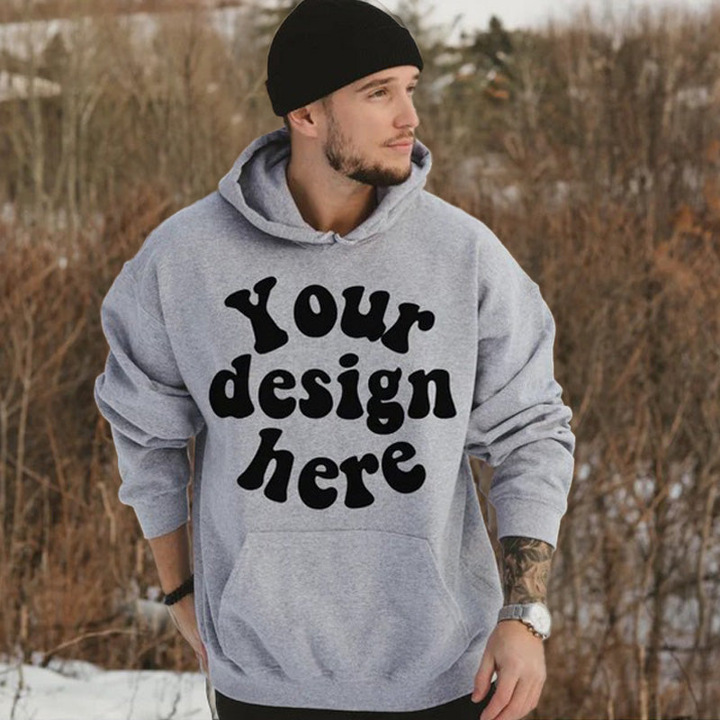 340 GSM 80% Cotton, 20% Polyester Blank Men's Hoddies